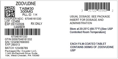 Label (31722 509 60 Zidovudine 300mg 67046 1613 30)